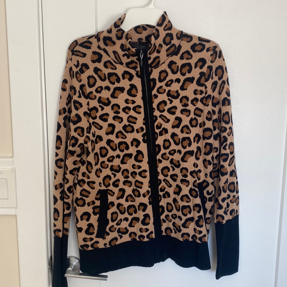 Rachel Zoe leopard print sweater